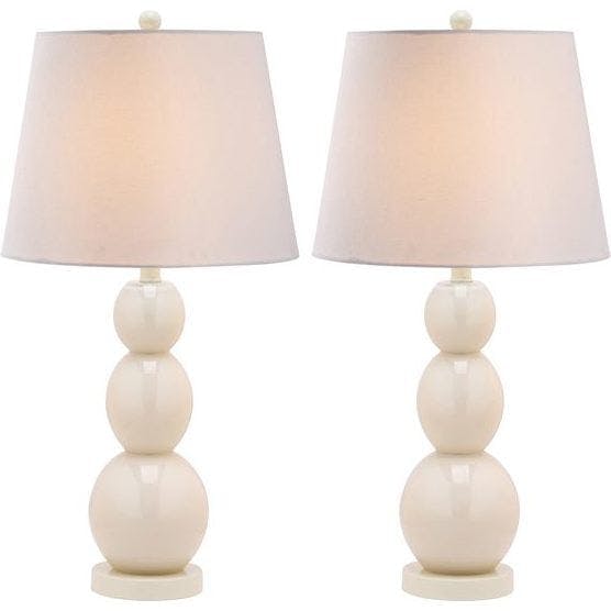 Set of 2 Jayne Three-Sphere Glass Lamps