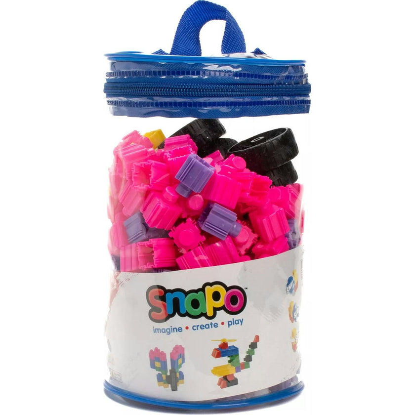 Snapo: Creator Kit - 200 pcs - Pink-Purple-White-Yellow Blocks