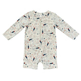 Baby Boy One-Piece Rash Guard Swimsuit in American Stars