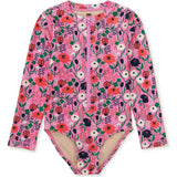 Long Sleeve One-Piece Swimsuit, Pink