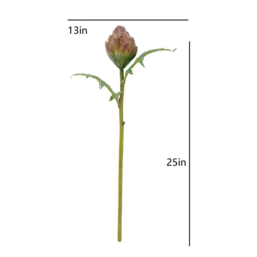 25" Artificial Purple Artichoke Stems