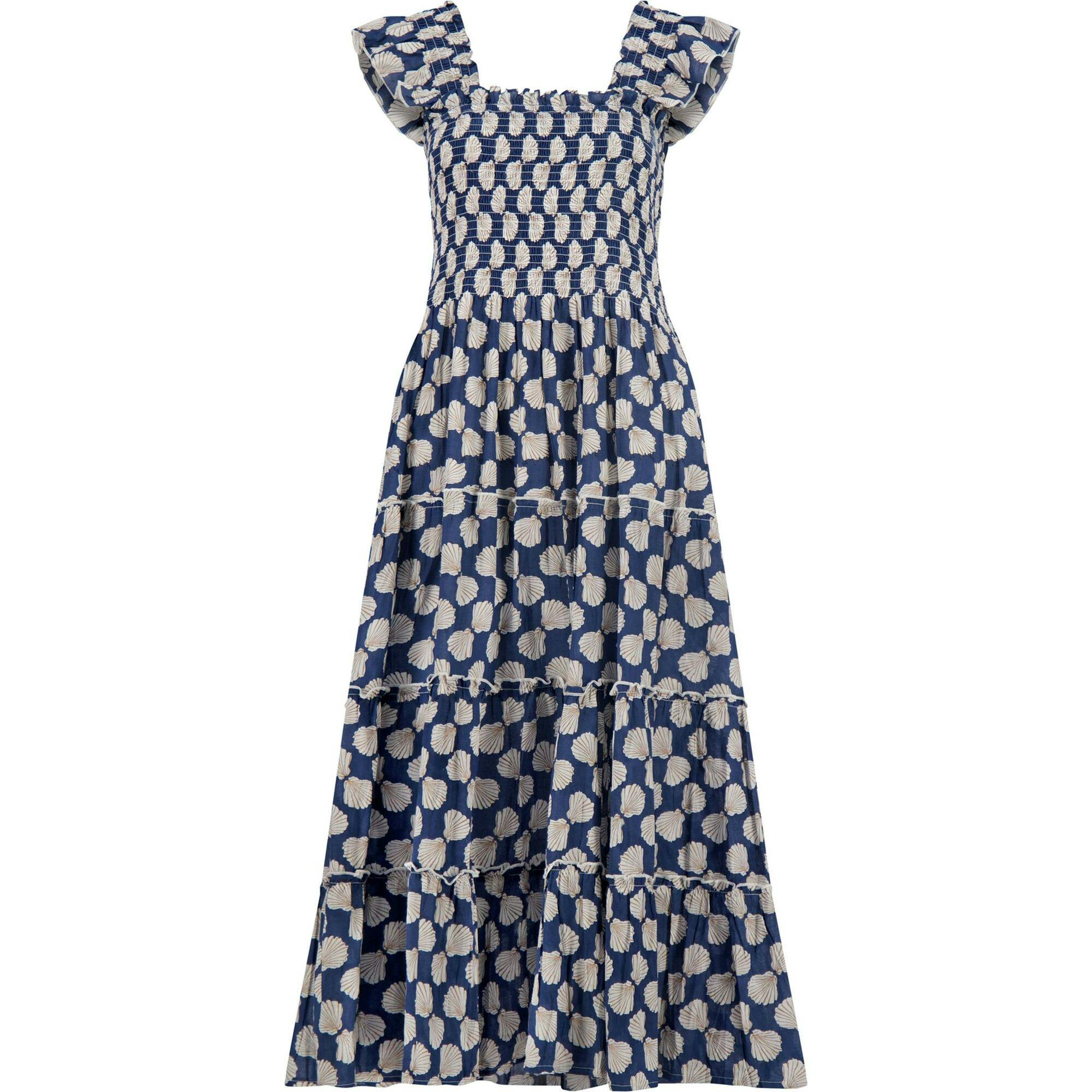 Paloma Women's Maxi Dress Shell Beach Navy, Blue