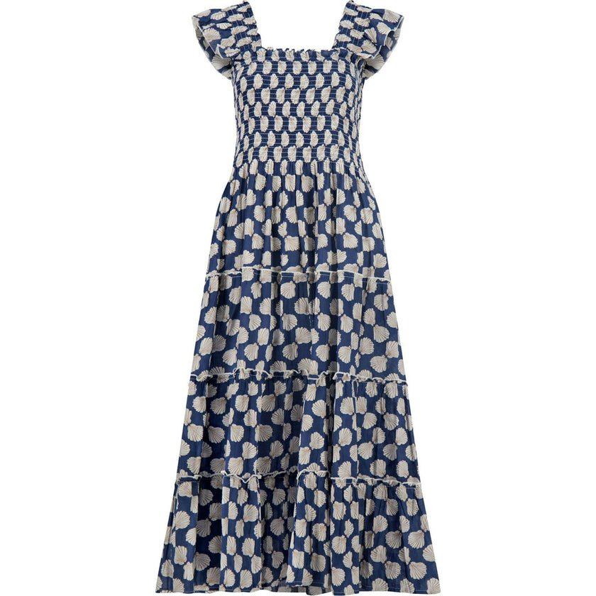Paloma Women's Maxi Dress Shell Beach Navy, Blue