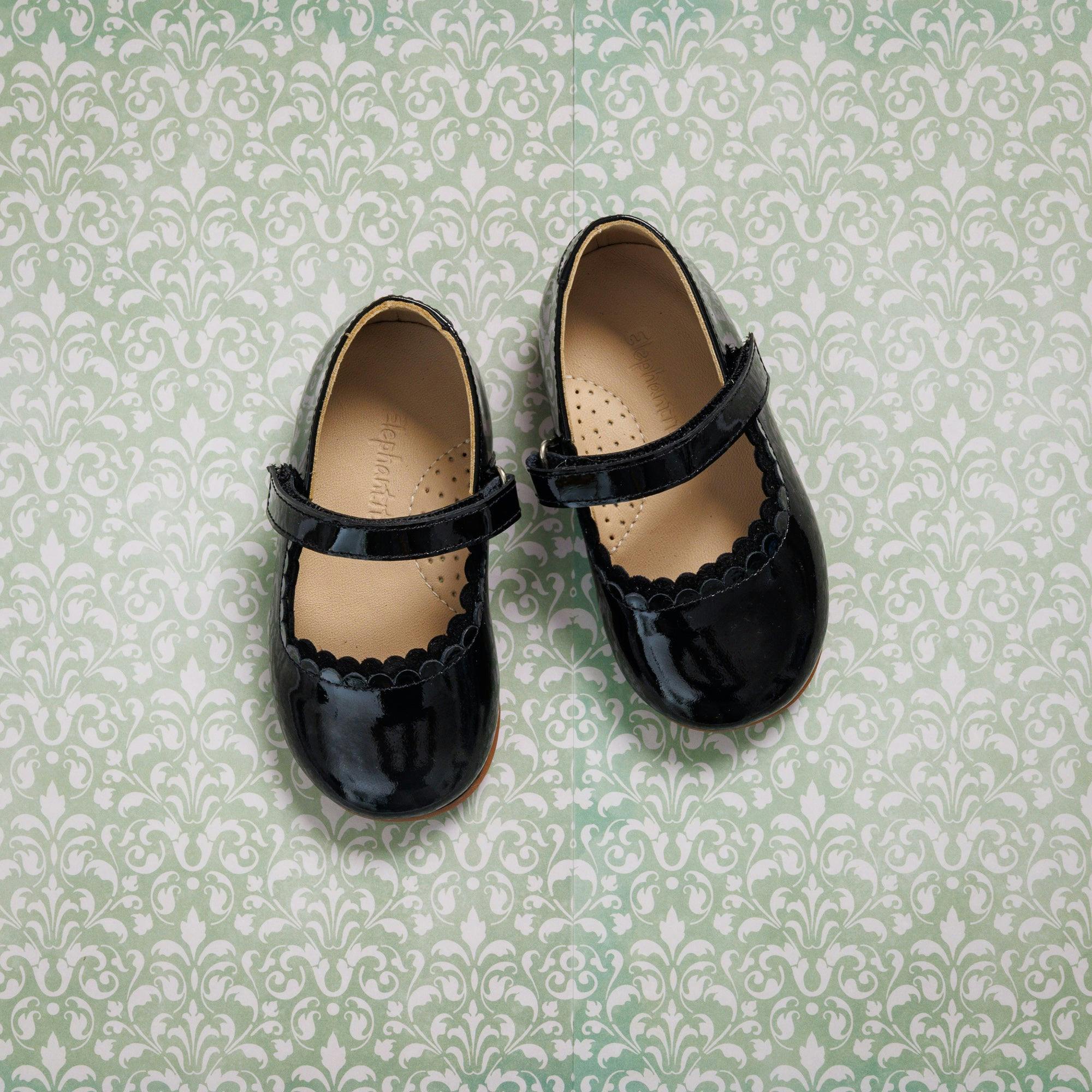 Toddler Aria Ballet Flat | Black Patent Leather