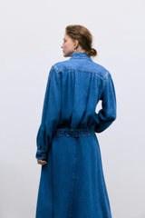 TNS Tencel Woman Skirt Mid Denim