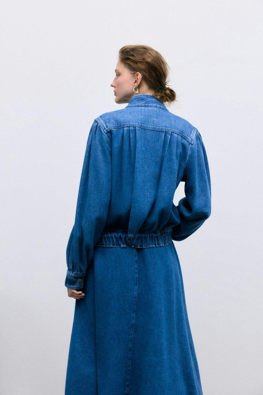 TNS Tencel Woman Skirt Mid Denim