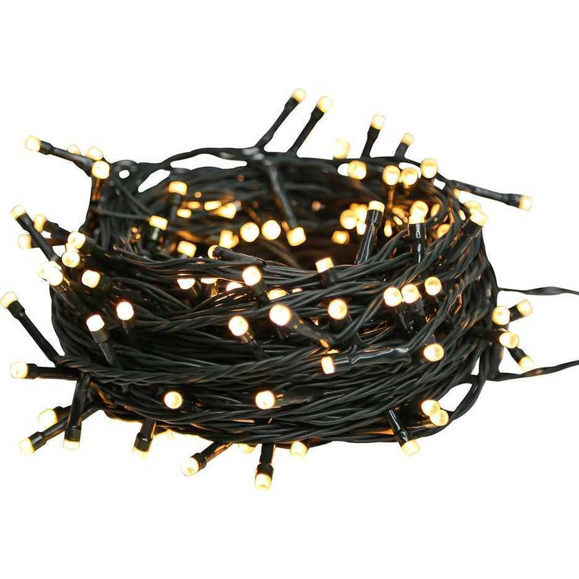 600-Light Pure White/Warm White Temperature Changing LED Cluster Garland