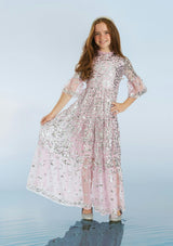 Tabitha Sequin Maxi Dress, Bubblegum Pink