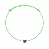 Dark Heart Hematite Charm Bracelet
