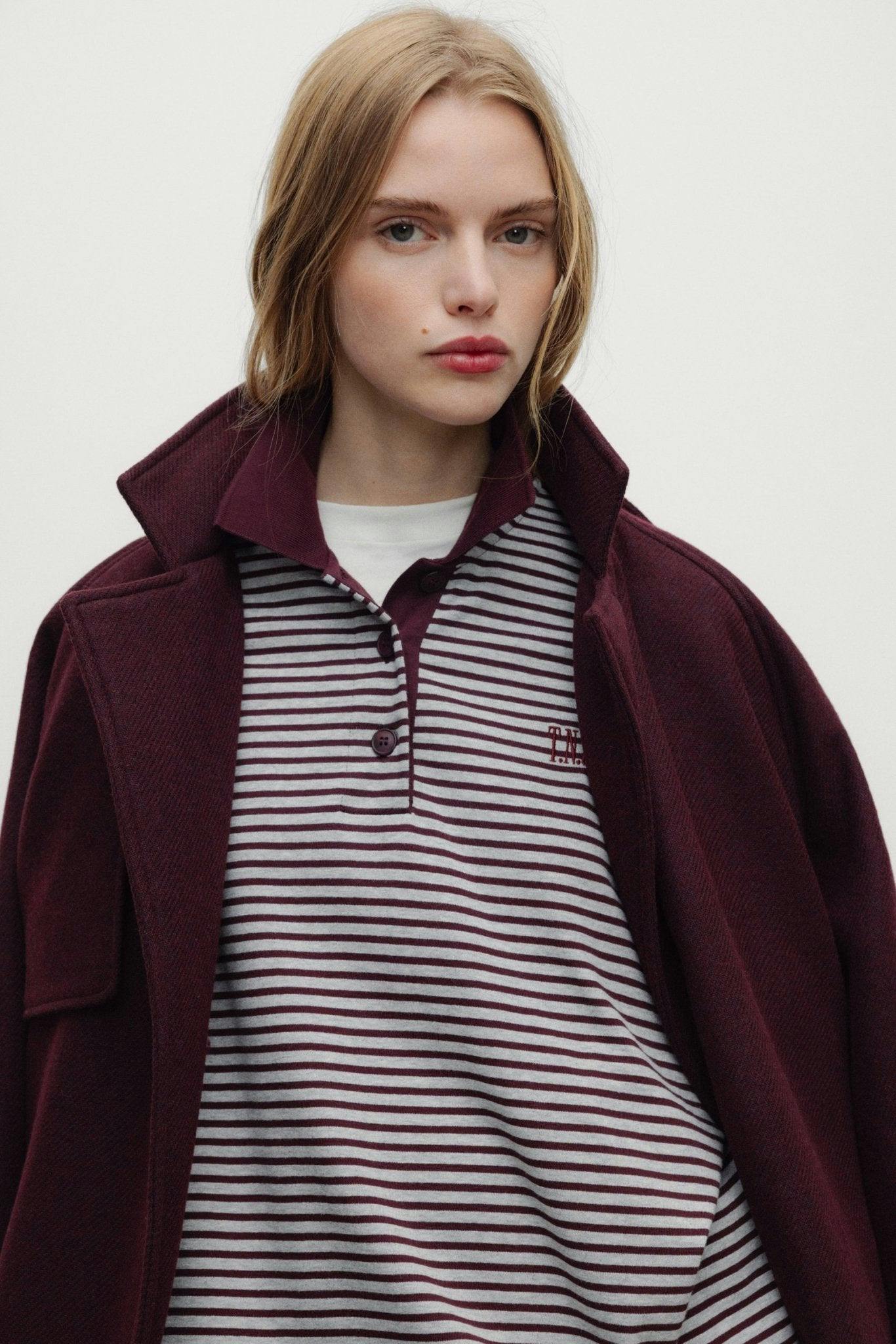 Ona Woman Polo Winetesting Stripe