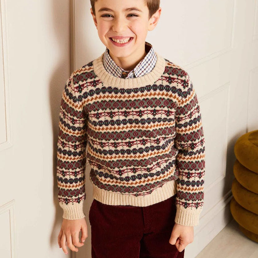 Corduroy Five Pocket Trousers in Burgundy (4-10yrs)