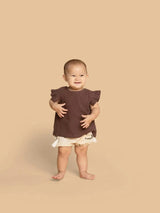 Baby Girls Gauze Double Side Tassel-Tie Bloome
