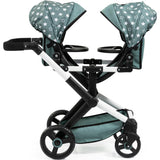 Bayer Design Dolls: Pram Xeo Twin - Green & White Stars