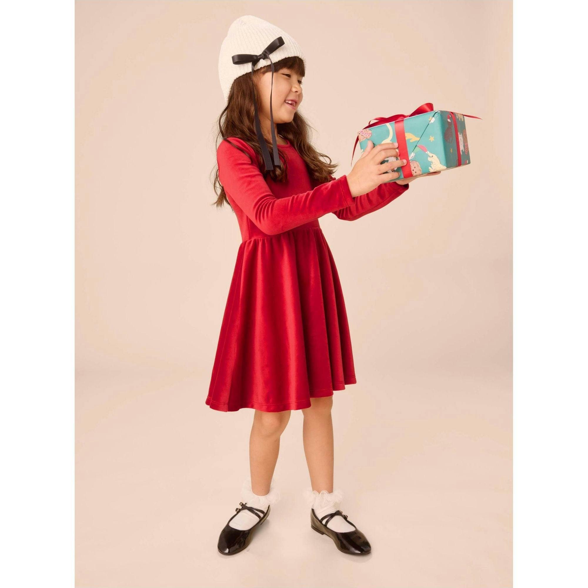 Velour Ballet Dress, Red