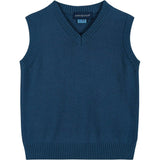 Infant Boys 4-Piece Vest Set | Navy & Khaki Plaid