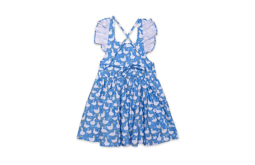 Ruffle Sleeve Dress in Ducks