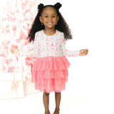 Bow Trellis Tree - Bamboo - Twirly Long Sleeve Tutu Dress and Cartwheel Short