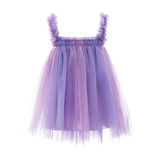 Purple Serenya Glitter Tulle Dress