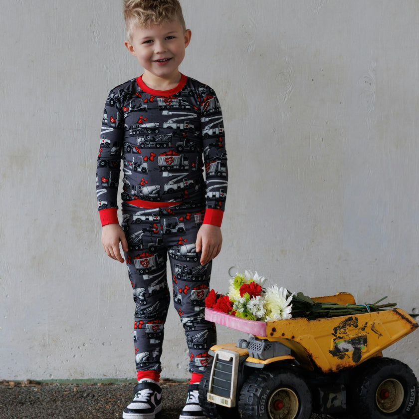 Grey Loads of Love 2 Piece Pajama Set