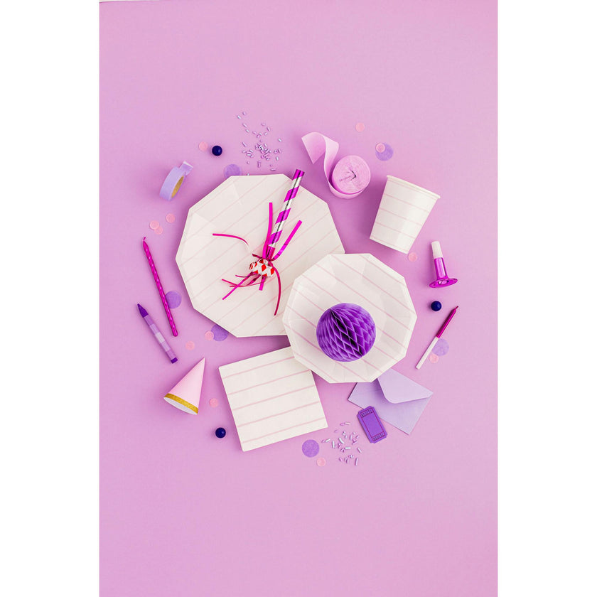 Lilac Frenchie Striped Large Napkins