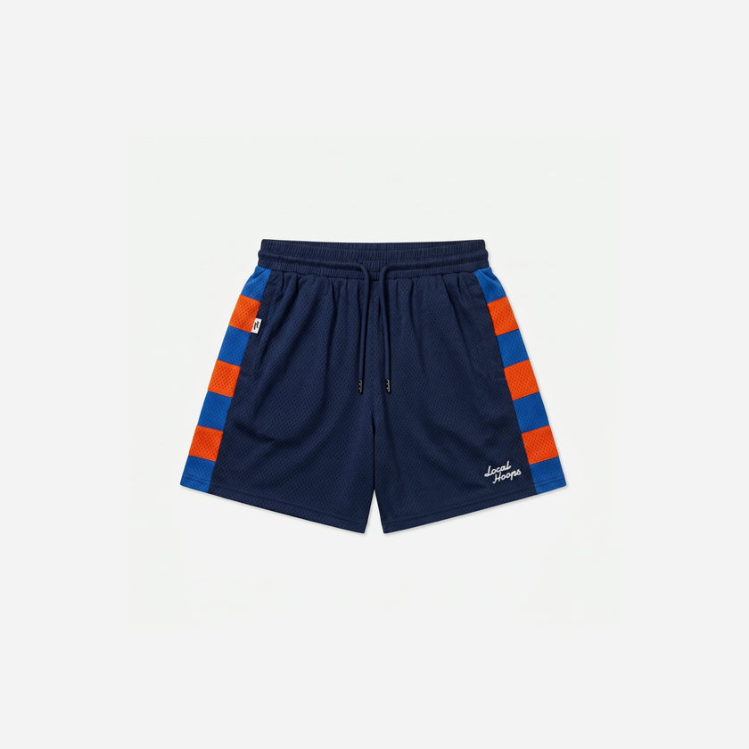 Kids Navy & Orange Game Shorts