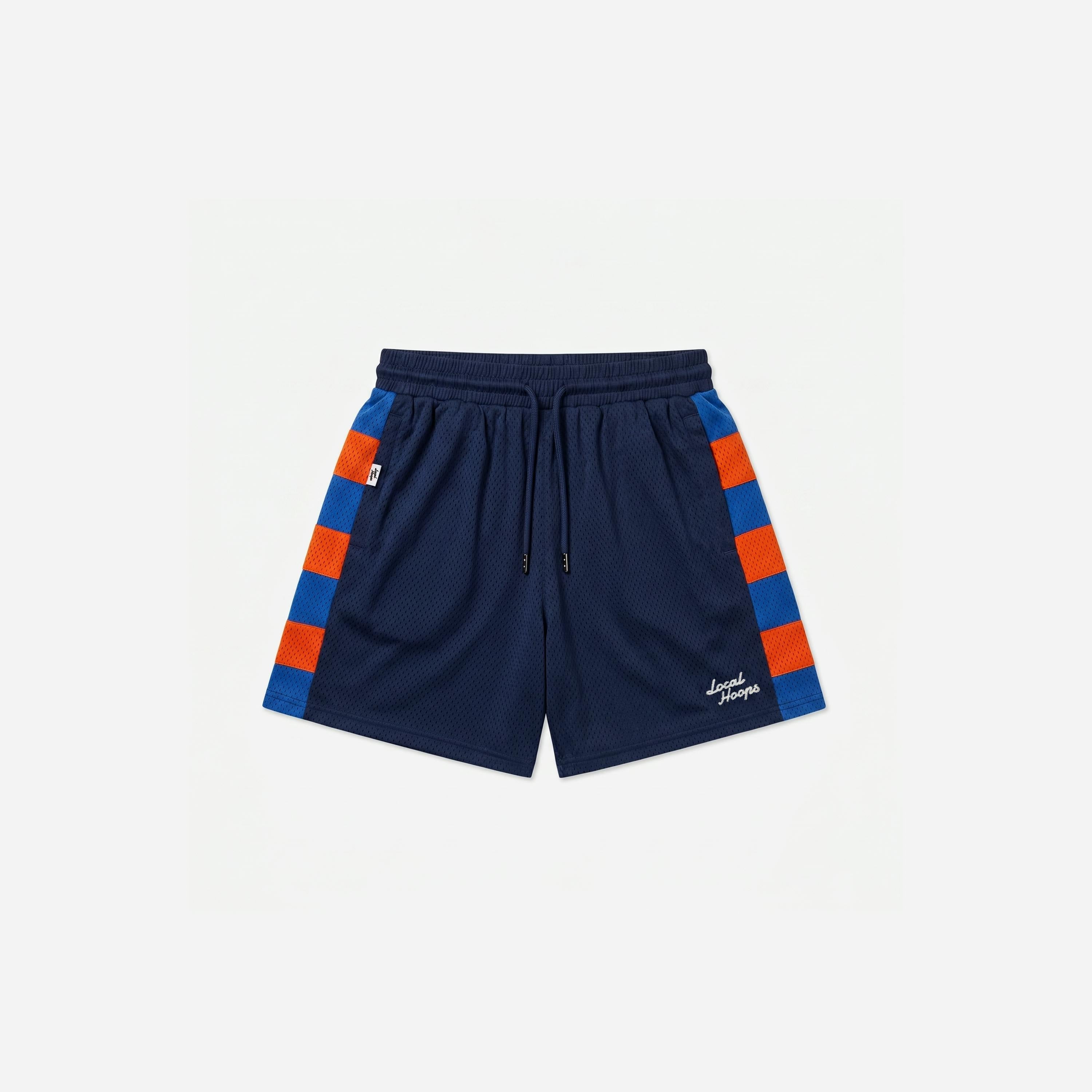 Kids Navy & Orange Game Shorts