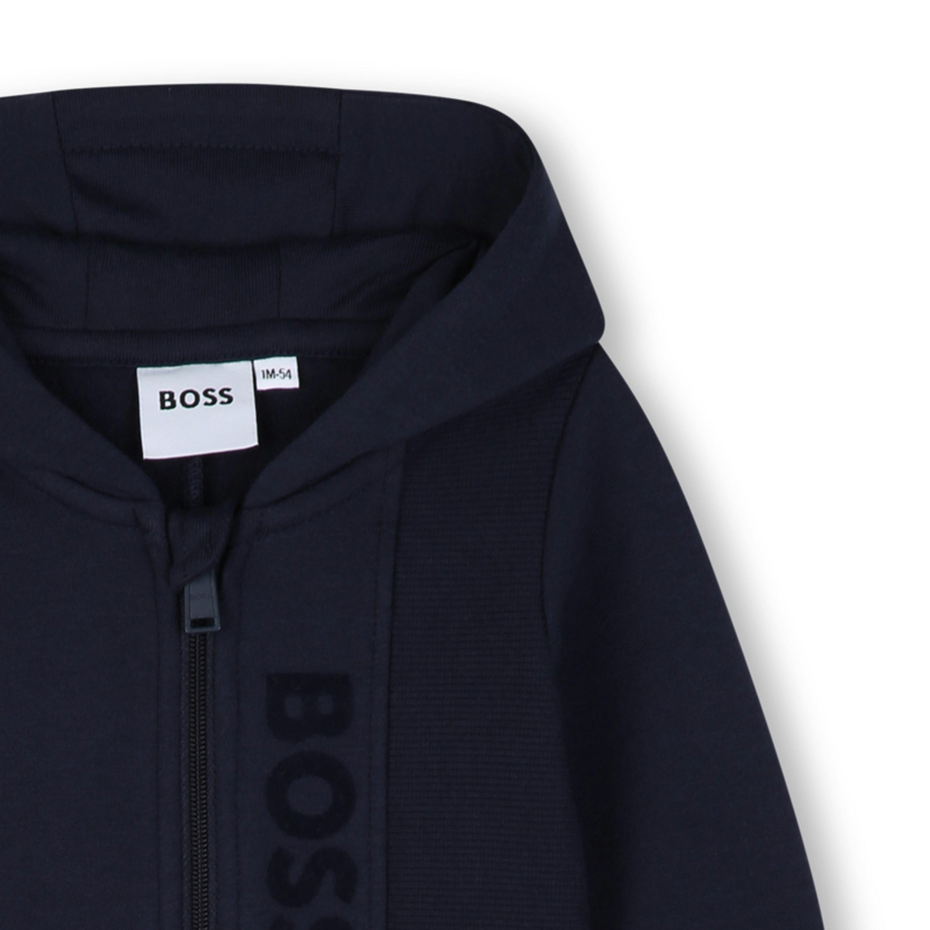 Navy Logo Baby Hooded Onesie
