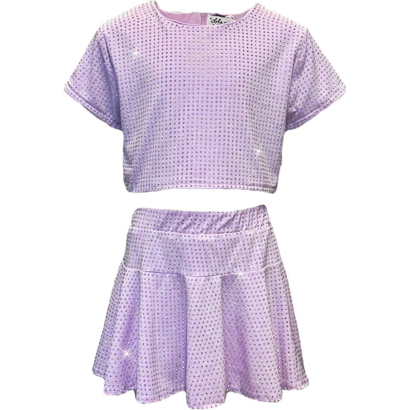 Taylor Crystal 2-Piece Top & Skirt Set