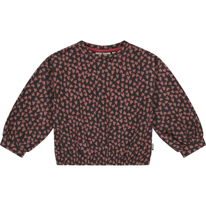Heart Print Sweatshirt