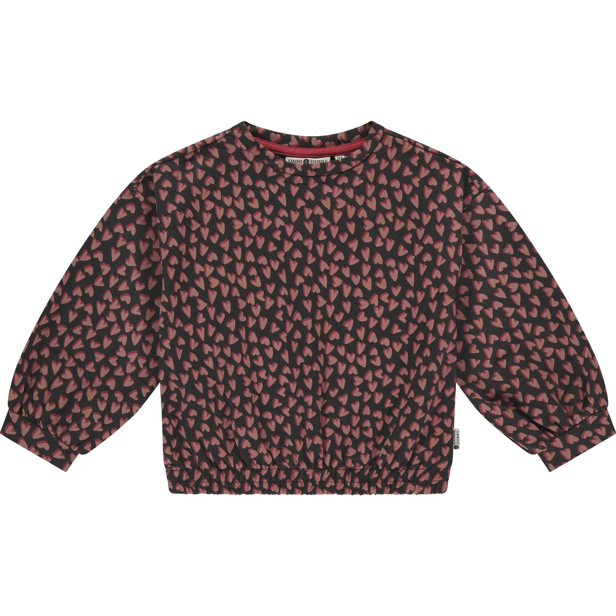 Heart Print Sweatshirt