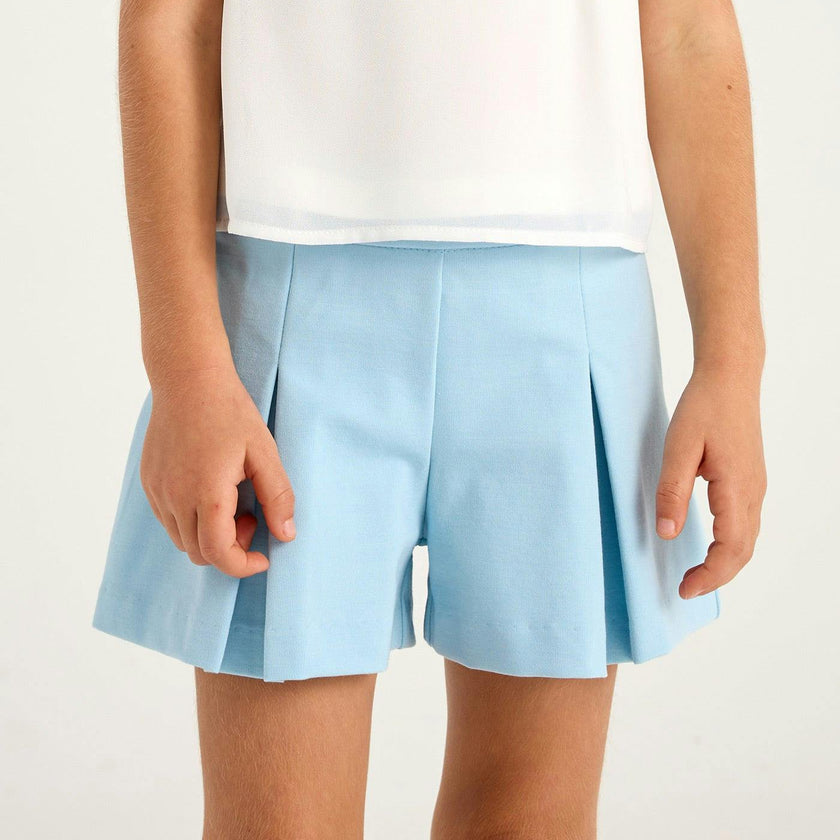 Sky Button Shorts