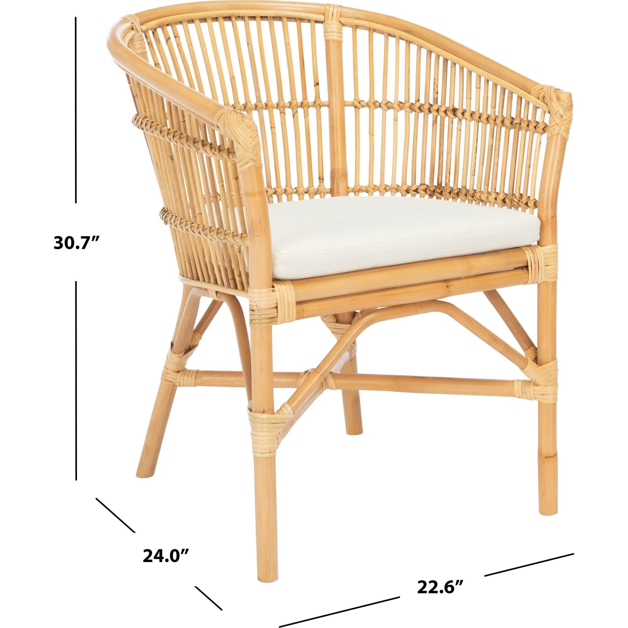 Olivia Rattan Accent Chair with Cushion