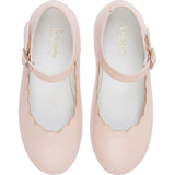 Blush Leather Girl Scallop Mary Jane Shoes