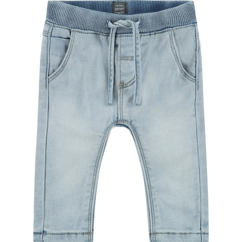 Elastic Waistband Drawstring Jeans