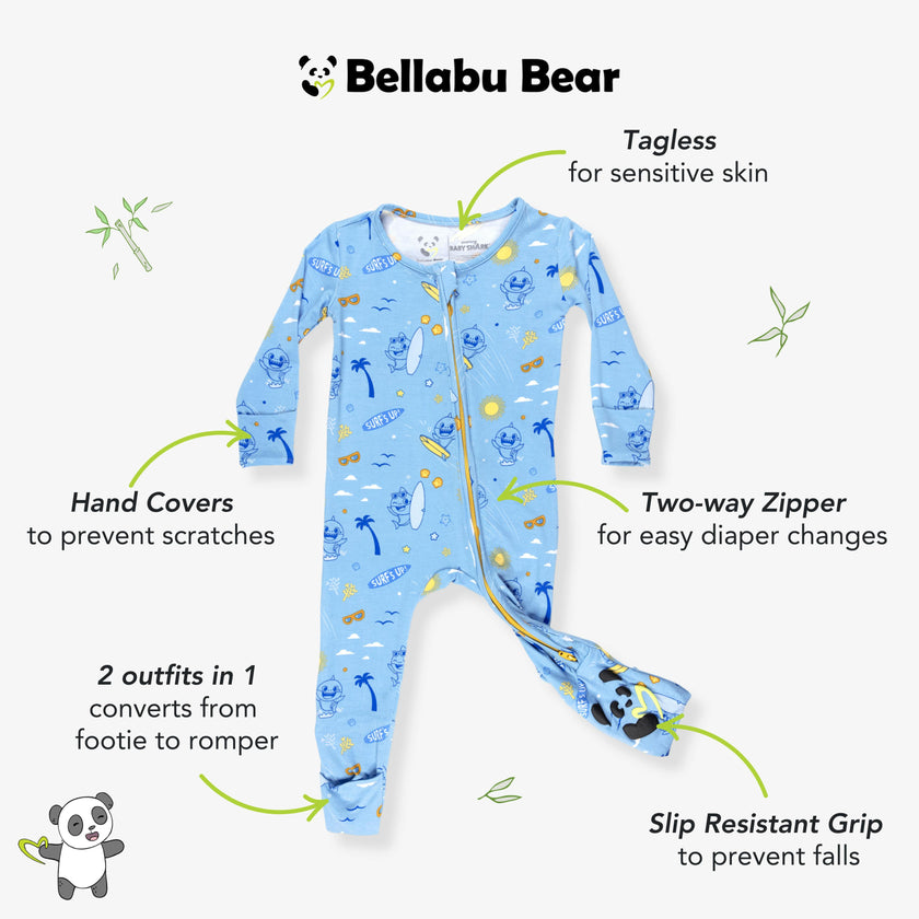 Baby Surf Bamboo Convertible Footie