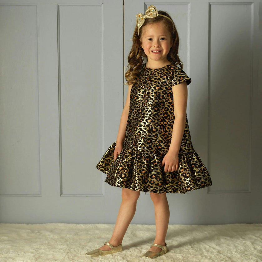 Leopard Damask Party Dress