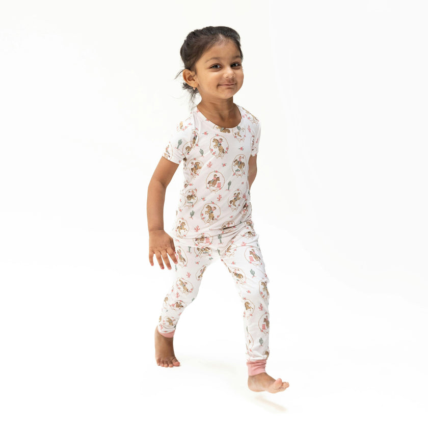 Cowgirl Cameos - Short Sleeve Loungewear Set