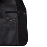 Black Twill Peak Lapel Blazer