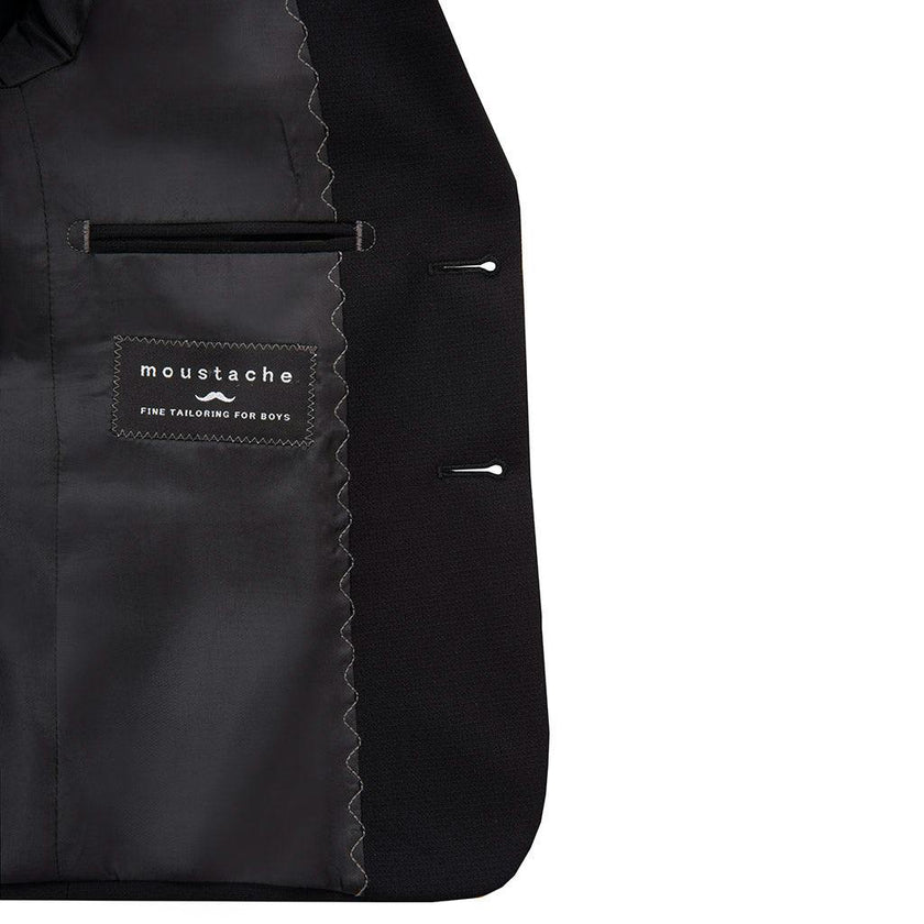 Black Twill Peak Lapel Blazer