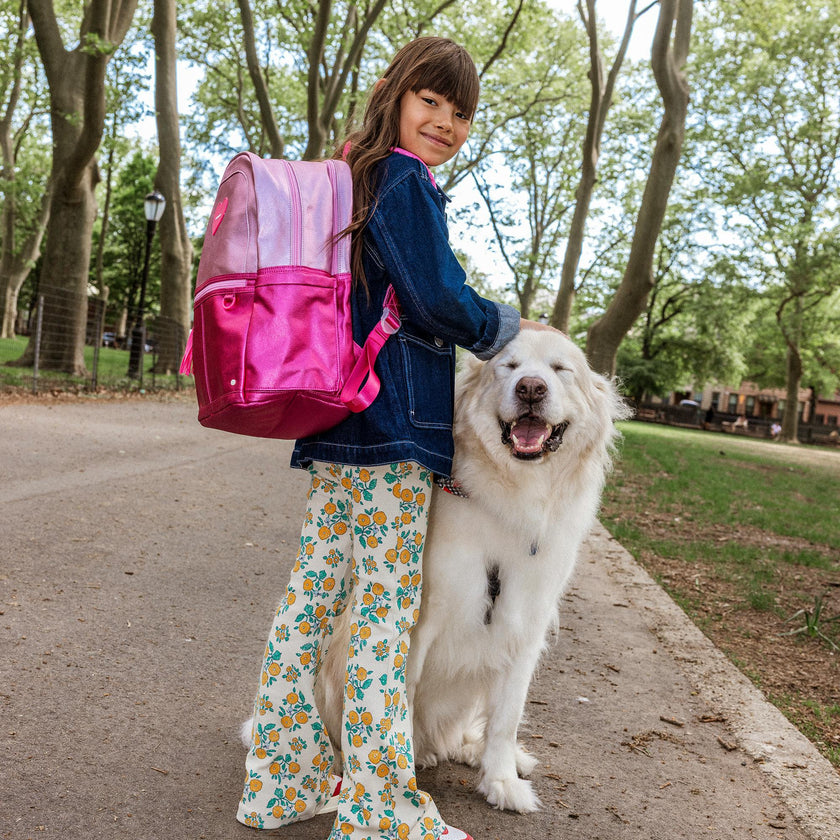 Kane Backpack, Metallic Hot Pink/Pink Colorblock