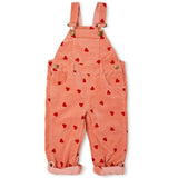 Heart Print Corduroy Overalls