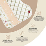 Clementine Fruits & Veggies Cotton Burp Cloth Set