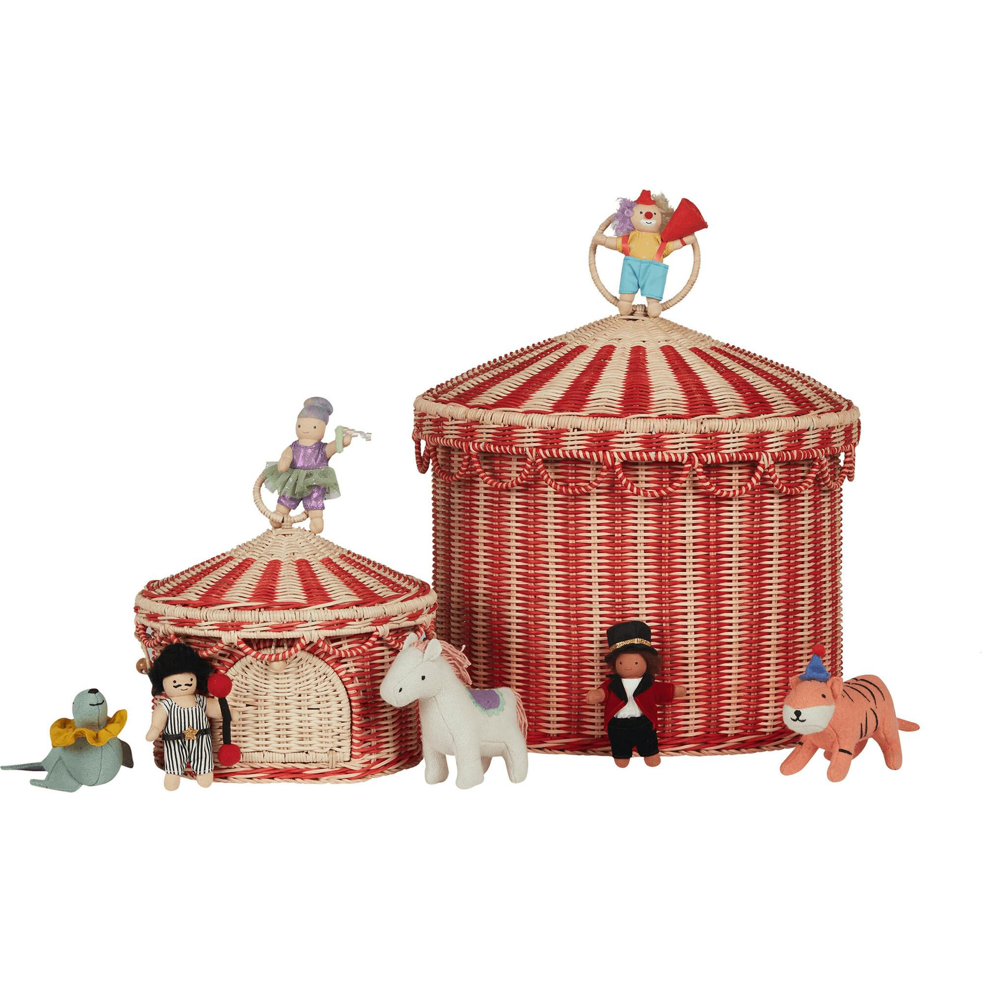 Circus Tent - Toy Basket / Red & Straw