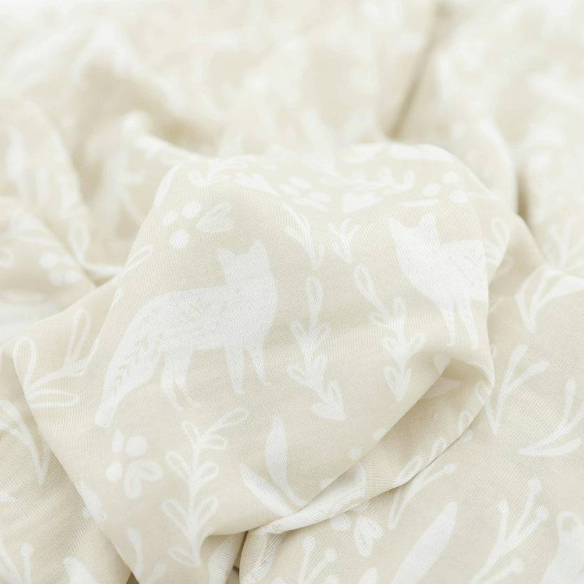 Stretch Knit Swaddle Blanket - Folk Fauna