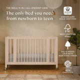 Babyletto Rolli 9-in-1 Convertible All-Stages® Crib with Bassinet & Toddler Bed Conversion Kits