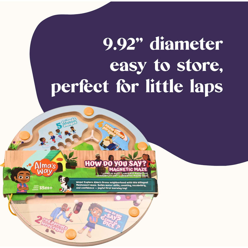 Alma’s Way™ “How Do You Say?” Bilingual Montessori Maze Toy