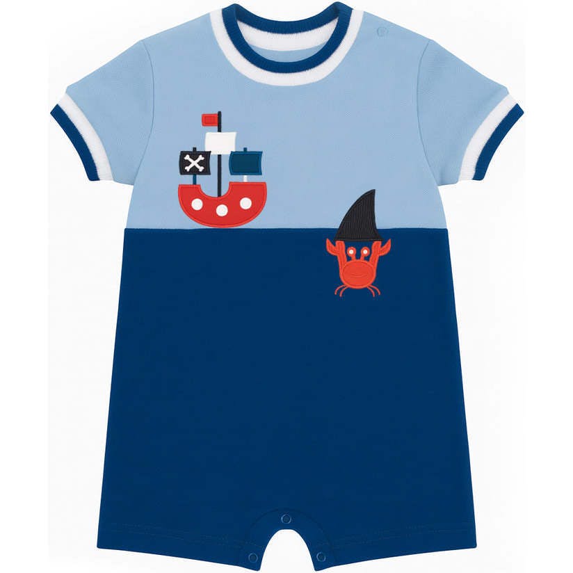 Knit Shortall With Pirate Ship &