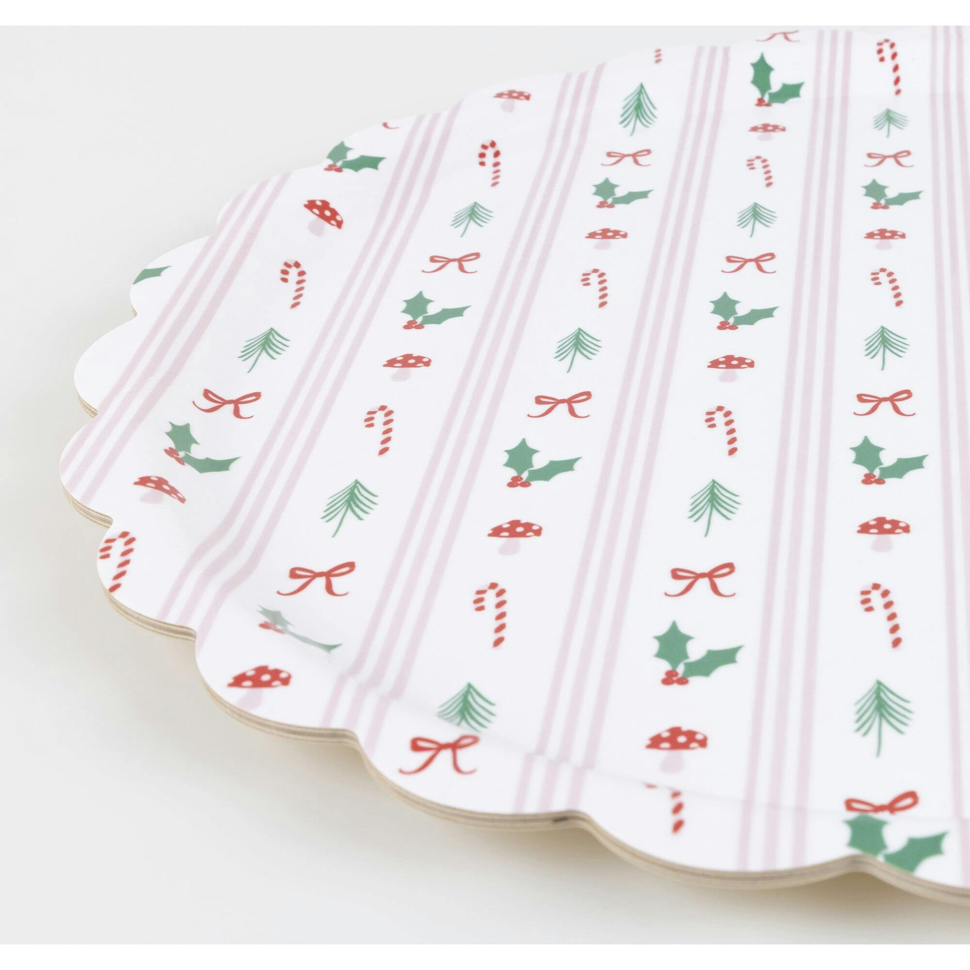 Festive Icon Stripes Large Tray