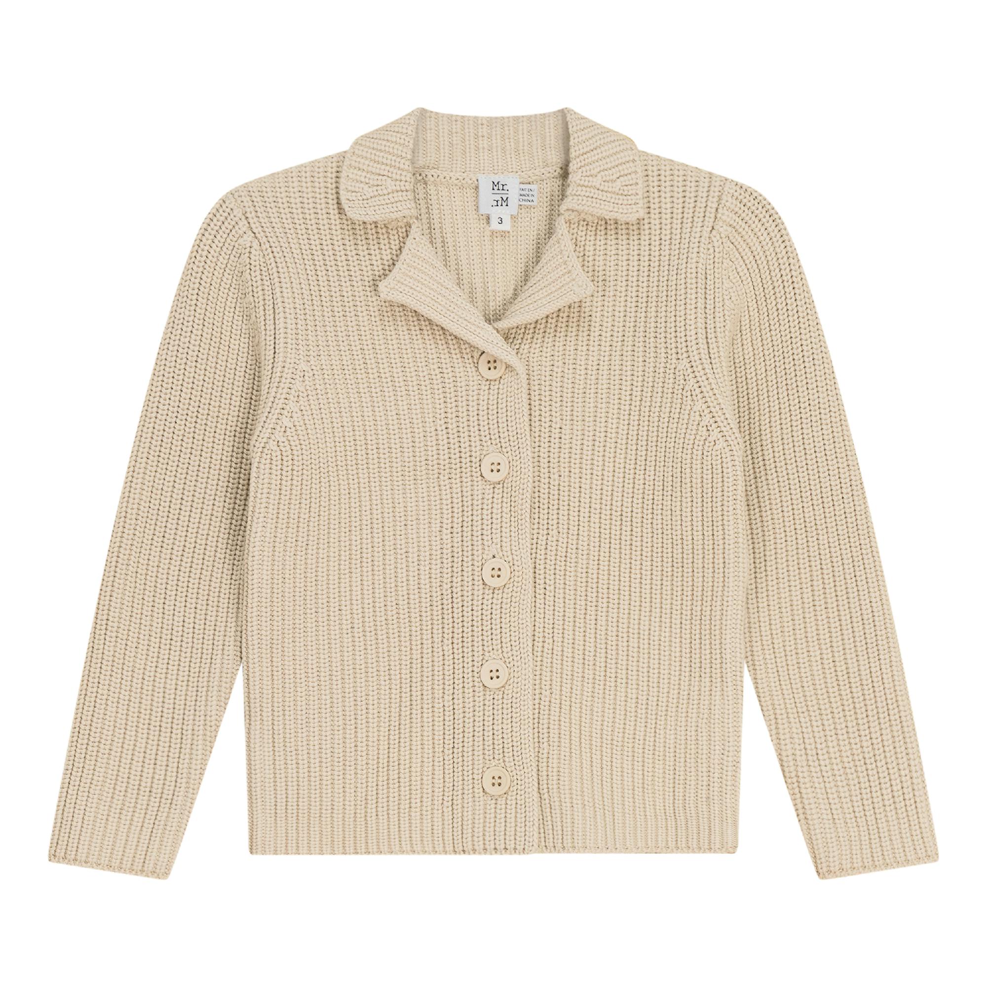 Knitted Button Front Long Sleeve Top
