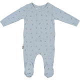 Pointelle Leaves Footie and Beanie Set